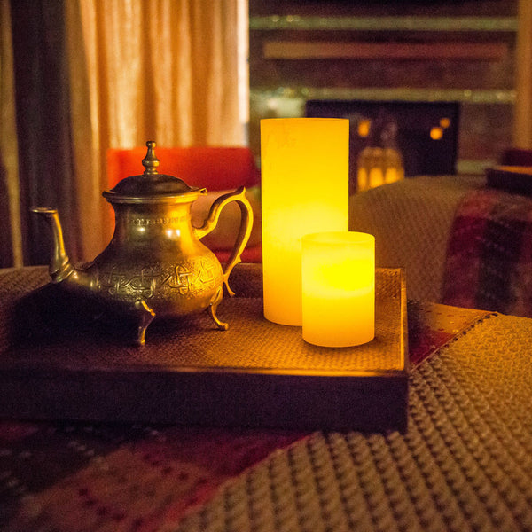Smooth White Wax Luminaries - The Amazing Flameless Candle